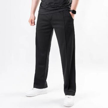 Emerce - Stripe Straight Trouser- Black